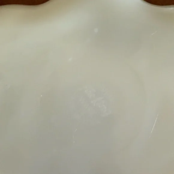 Lot of 2 Anchor Hocking Fire King Milk Glass Deviled Egg Gold Trim + Relish Tray - Picture 6 of 9